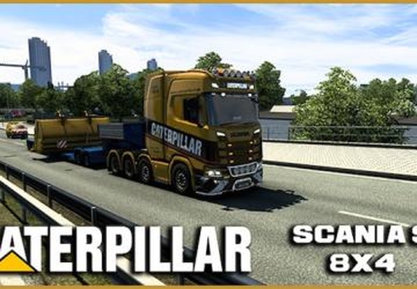 CAT Scania 8x4версия 1.0 для Euro Truck Simulator 2 (v1.43)