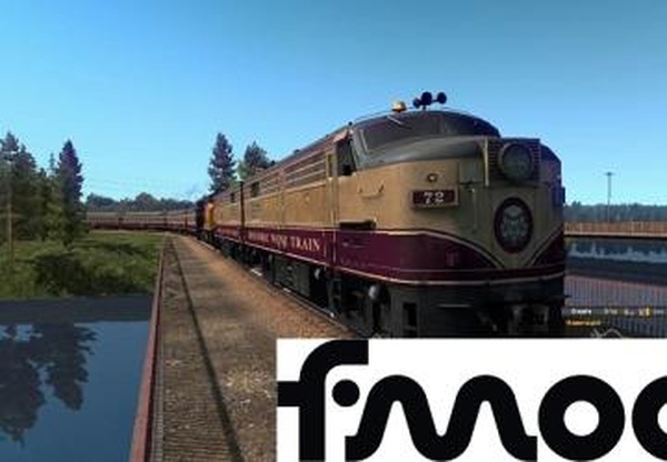 Улучшенные Американские поездаверсия 3.9 для Euro Truck Simulator 2 (v1.44)