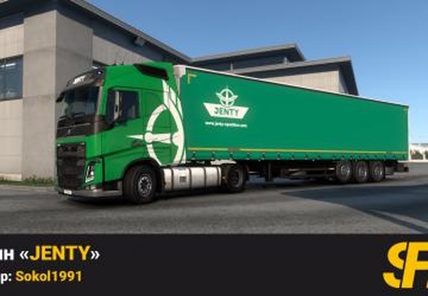 Скин «JENTY»версия 1.2 для Euro Truck Simulator 2 (v1.40.x, 1.44.x)