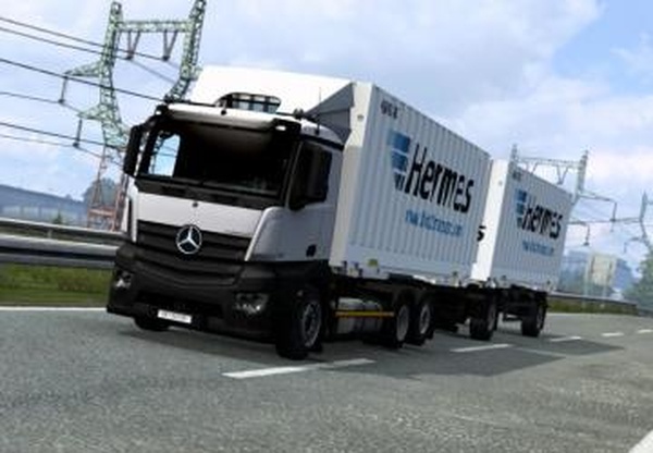 Swap Body Addon For Mercedes Antos 12версия 1.0 для Euro Truck Simulator 2 (v1.44.x)