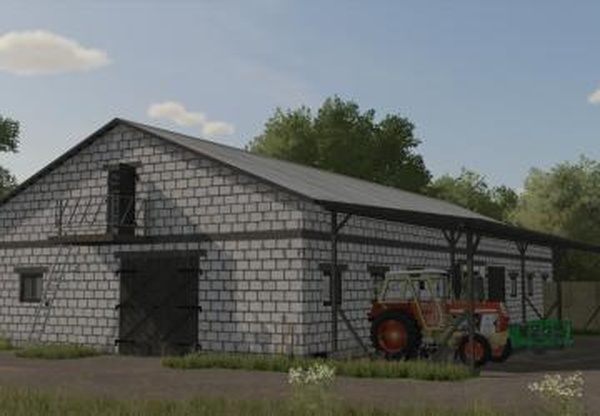 Cow Barn With Shedверсия 1.0.0.0 для Farming Simulator 2022