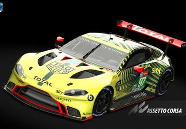 #97, Aston Martin Vantage GTE, AMR, Le Mans 2020, 4kv0.9 для Assetto Corsa