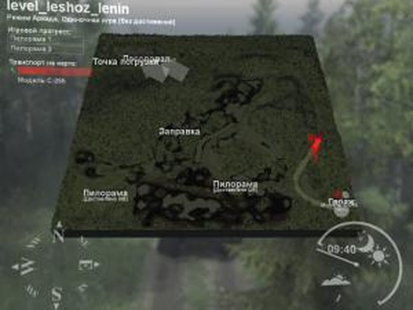 Карта «ЛесХоз имени Ленина»версия 1.0 для SpinTires (v03.03.16)