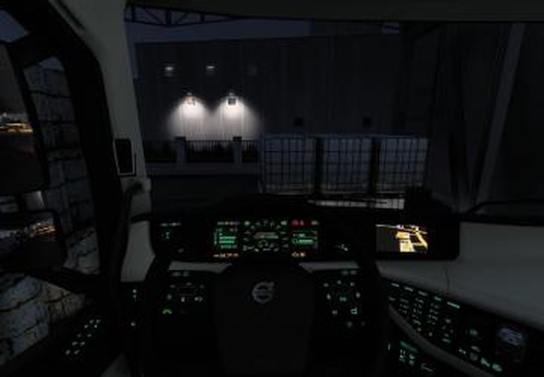 Green Dashboard for Volvo FH 2012версия 1.2 для Euro Truck Simulator 2 (v1.43.x, 1.44.x)