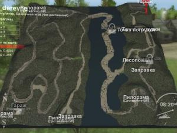 Карта «Derevne»версия 1.0 для SpinTires (v03.03.16)