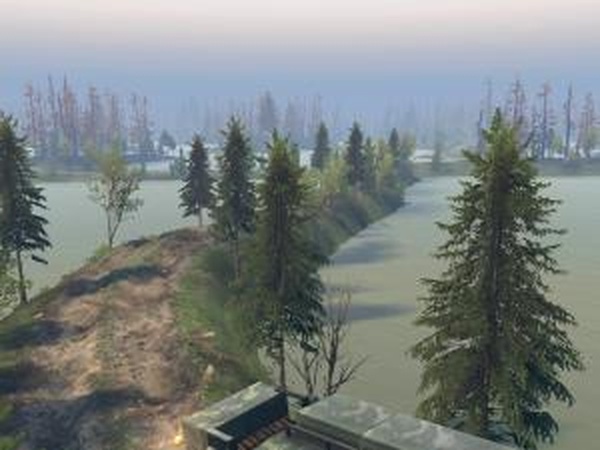 Карта «Swampy Woods»версия 1.0 для SpinTires (v03.03.16)