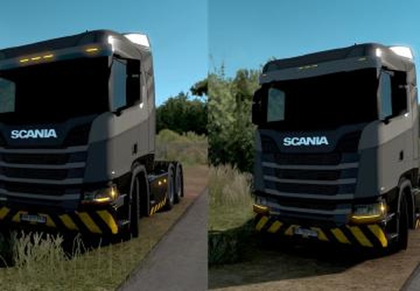 Front amber position lights Scania 2016версия 1.2 для Euro Truck Simulator 2 (v1.44.x)
