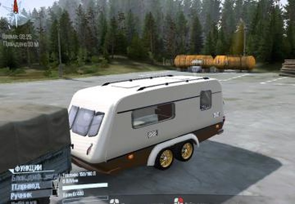 Трейлер «КАРАВАН» 2-ч осныйверсия 01 для Spintires: MudRunner (v10.06.19)