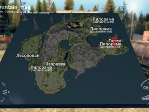 Карта «Горная тропа (Остров)»версия 1.0 для SpinTires (v03.03.16)