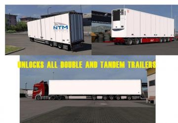 Unlocks all Trailers in all Countries (NTM, EKERI, VAK and SCS)v1.1 для Euro Truck Simulator 2 (v1.43.x)