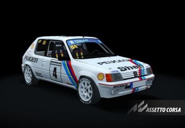 Peugeot 205 Rallye Gr.Aверсия v1.0 для Assetto Corsa