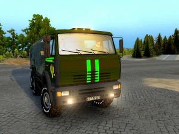 Текстура Камаз-6520/6522 «Лесная охрана»v1 для SpinTires (v03.03.16)
