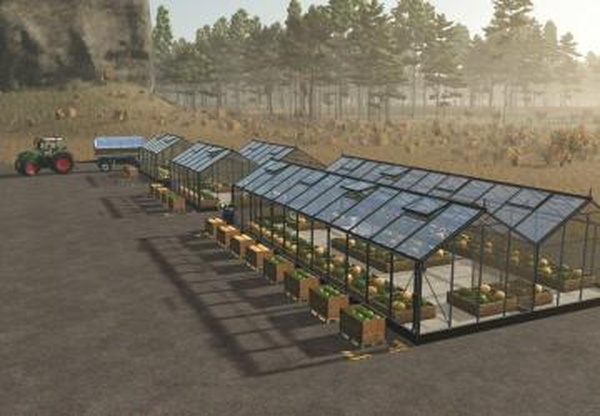 Pumpkin Melon Watermelon Greenhousesверсия 1.0.0.0 для Farming Simulator 2025