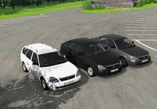 Lada Priora Car Pack (2170/2171/2172)версия 1 для BeamNG.drive (v23.1)