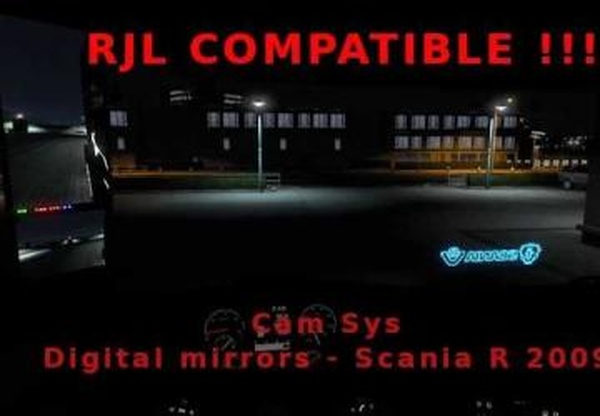 Цифровые зеркала для Scania R&S SCS и RJLv1.0 для Euro Truck Simulator 2 (v1.43.x)