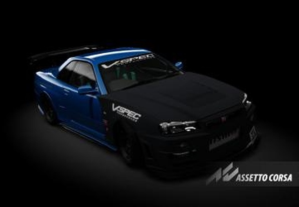 Nissan Skyline GT-R R34 V-SPEC Performance drft tune eyzgtv2.0 для Assetto Corsa