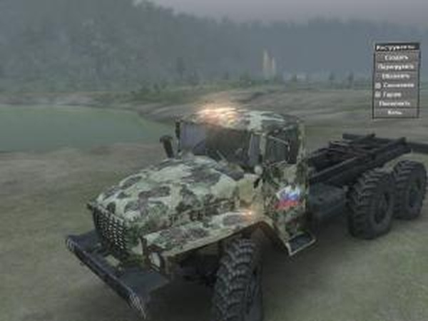 Текстура Урал-4320 камок с царапинамиверсия 1.0 для SpinTires (v03.03.16)