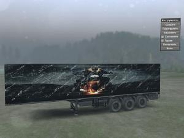 Текстура полуприцепа-фургона «Призрачный гонщик»v1.0 для SpinTires (v03.03.16)