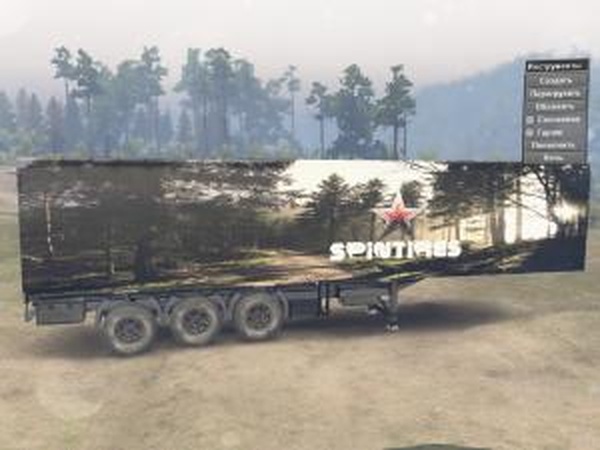 Текстура полуприцепа-фургона «Лес»версия 1.0 для SpinTires (v03.03.16)