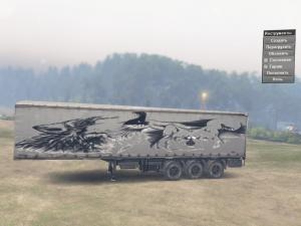 Текстура полуприцепа-фургона «Волки»версия 1.0 для SpinTires (v03.03.16)