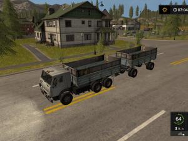 Пак КамАЗ-5320 и прицеп ГКБ-8551версия 2.1 для Farming Simulator 2017 (v1.4.4)