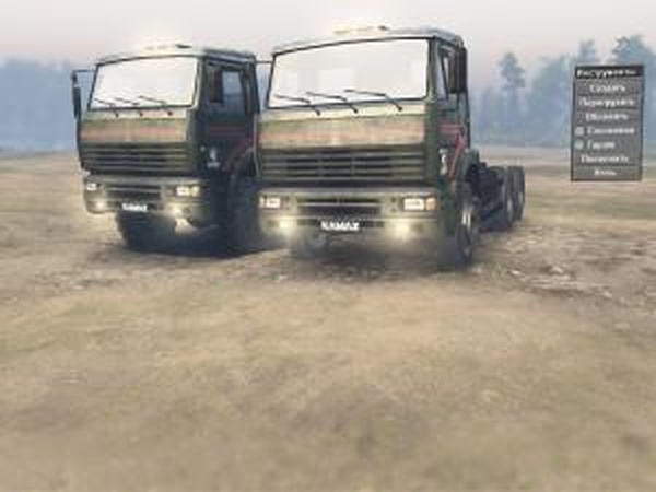 Текстура КамАЗ-6520/6522 зелёнаяверсия 1.0 для SpinTires (v03.03.16)