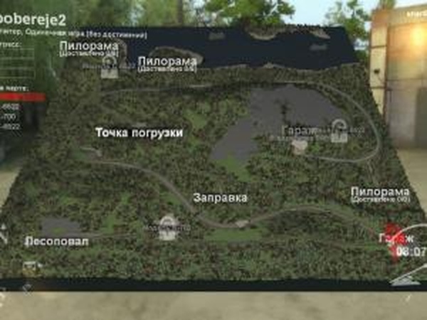 Карта «Побережье 2»версия 1 для SpinTires (v03.03.16)