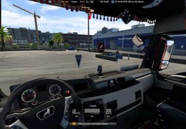 Уменьшенный Route Advisor и уменьшенные зеркалаv1.2 для Euro Truck Simulator 2 (v1.43.3.21)