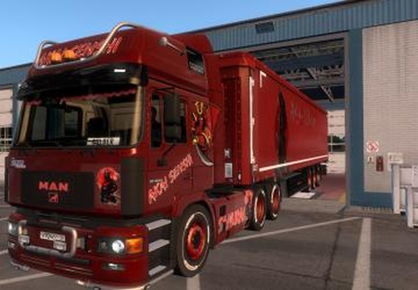 Скин Самурай для MAN F2000 Evo и Шварцмюллерv0.1 для Euro Truck Simulator 2 (v1.36.x, - 1.43.x)