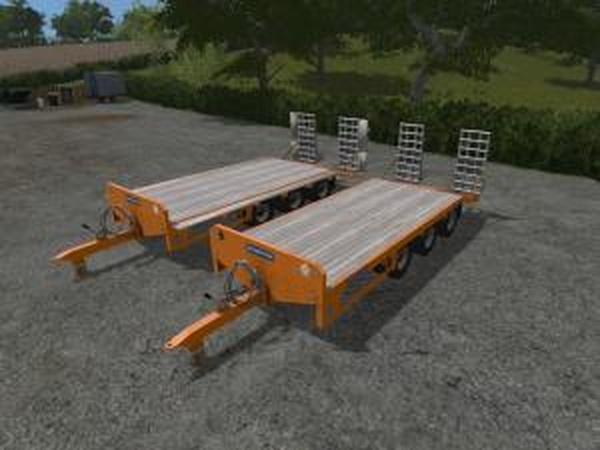 Прицеп Chieftain Tri Axle Low Loaderверсия 1.0.0.0 для Farming Simulator 2017 (v1.4.4)