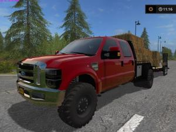 Ford F350 Flat Deckверсия 2.0 для Farming Simulator 2017 (v1.4.4)
