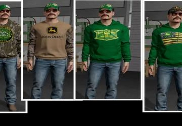 John Deere Clothing Packверсия 1.0.0.0 для Farming Simulator 2022