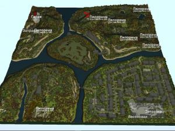 Карта «Пять островов»версия 1.0 для SpinTires (v03.03.16)