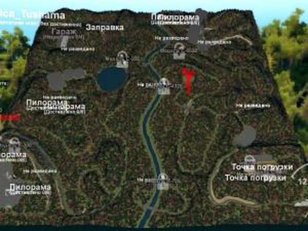 Карта «Речка тушама»версия 1 для SpinTires (v03.03.16)