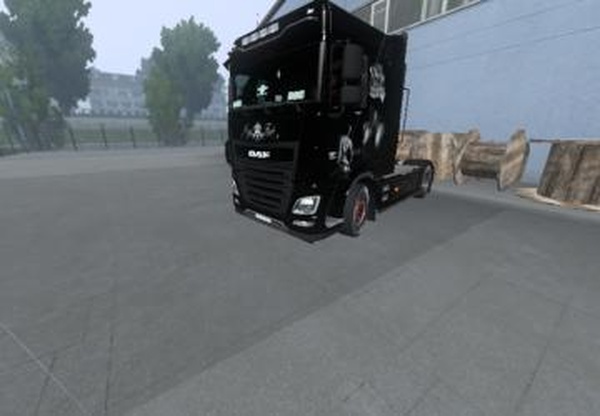 Чёрный скин для DAF XF Euro 6версия 1.0 для Euro Truck Simulator 2 (v1.43.x)