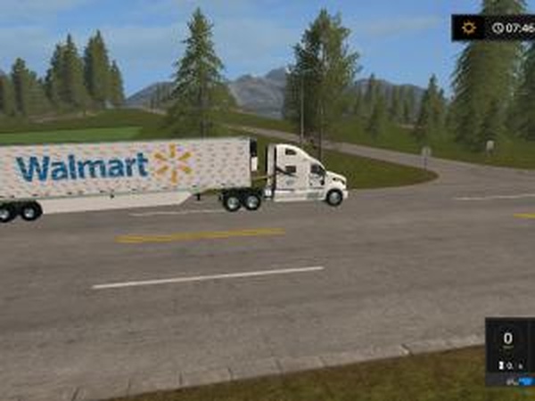 Peterbilt 387 и трейлер рефрижераторверсия 1.0.0.0 для Farming Simulator 2017 (v1.4.4)
