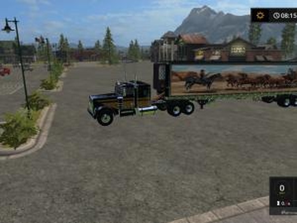 Kenworth W900 и трейлер рефрижераторверсия 1.0.0.0 для Farming Simulator 2017 (v1.4.4)