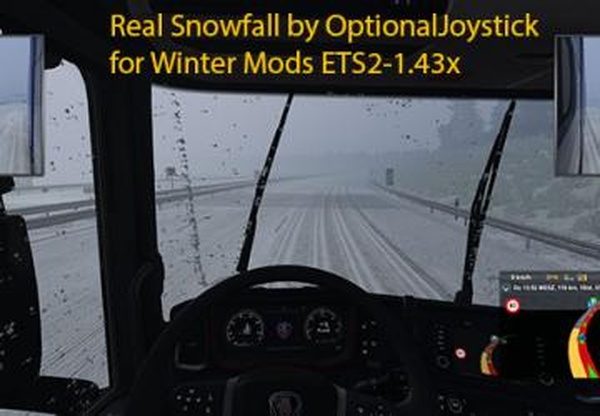 Real Snowfall for Wintermodsверсия 1.1 для Euro Truck Simulator 2 (v1.43.x)