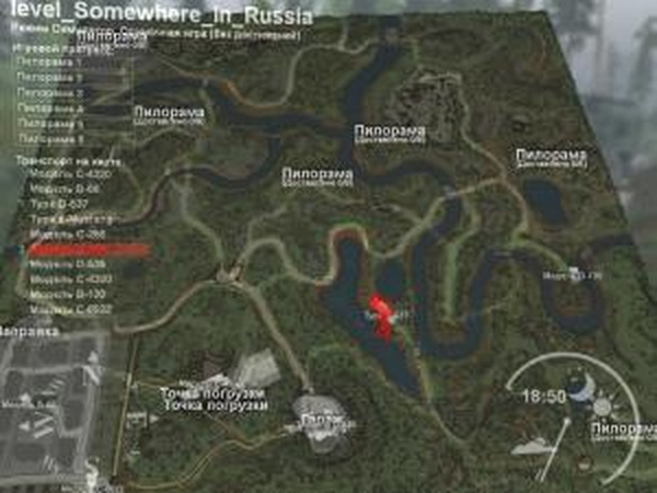 Карта «Somewhere on the East»версия 1.1 для SpinTires (v03.03.16)