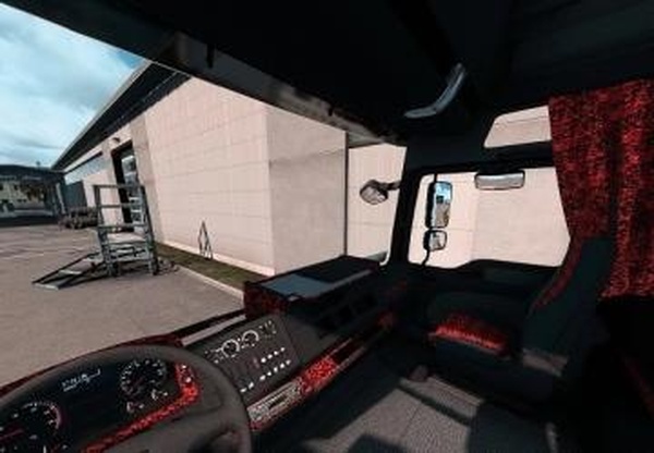 MAN TGA Red Danish Plusch Interiorверсия 1.0 для Euro Truck Simulator 2 (v1.35.x, - 1.43.x)
