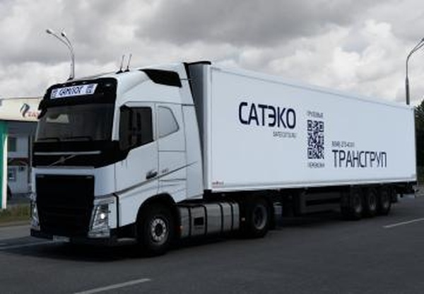 Скин САТЭКО для Schmitz S.KO и Volvo FH16 2012v1.0 для Euro Truck Simulator 2 (v1.43.x)