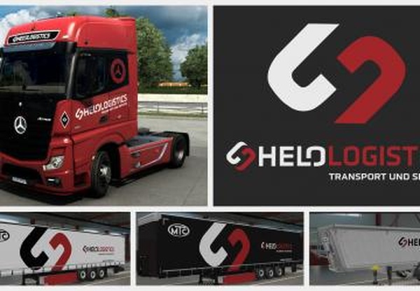Комбо скин Helo Logisticsверсия 1.0 для Euro Truck Simulator 2 (v1.43.x)