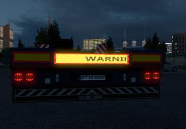 Электронная табличка «предупреждение»версия 1.2 для Euro Truck Simulator 2 (v1.43.x)