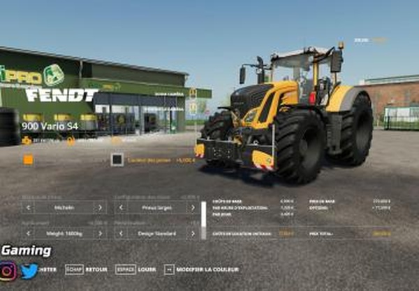 Fendt Vario 900 S4версия 1.0 для Farming Simulator 2019 (v1.7.x)