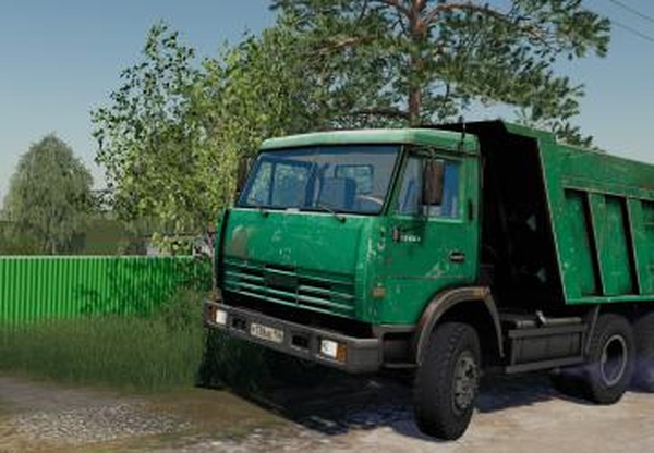 КамАЗ-65115 Зеленыйверсия 1.0.0.2 для Farming Simulator 2019 (v1.7.x)