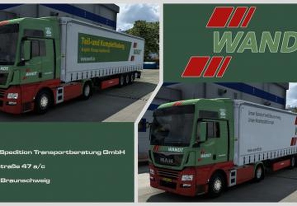 Комбо скин Wandt Speditionверсия 1.0 для Euro Truck Simulator 2 (v1.43.x)