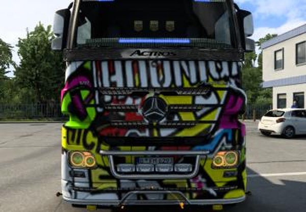 Ангельские глазки на Mercedes Actros MP3v1.0 для Euro Truck Simulator 2 (v1.43.x)