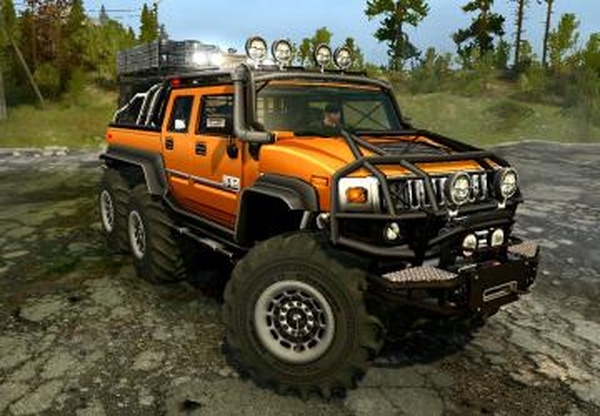 Hummer H2 SUT 6x6версия 1 для Spintires: MudRunner (v14.08.19)