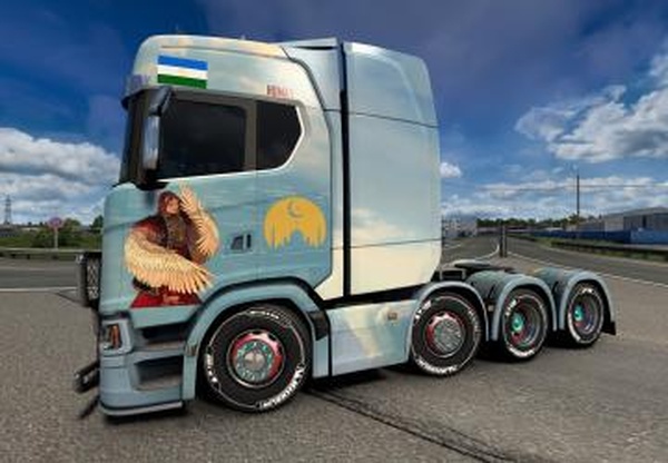 Скин Scania S - Republic of Bashkortostanv1.0 для Euro Truck Simulator 2 (v1.57)