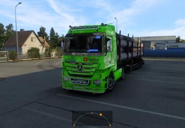 Скин на Mercedes Actros MP3версия 1.0 для Euro Truck Simulator 2 (v1.43.x)